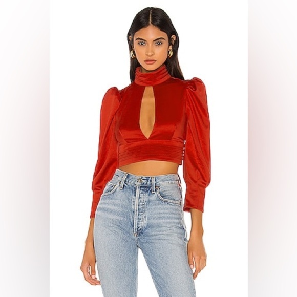 Camila Coelho Xoana Top in Carmin Orange Size XS - Picture 1 of 6